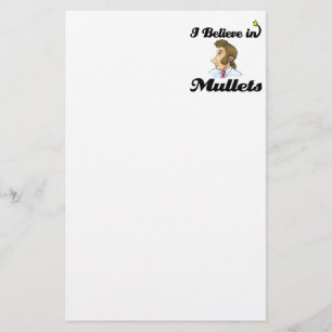i believe in mullets stationery