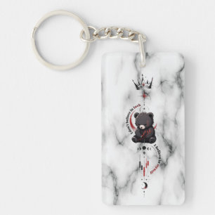 I Believe in Myself B Marble Bear Trader Symbol Key Ring