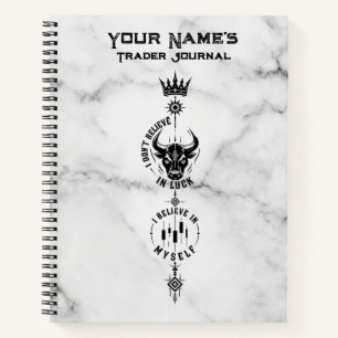 I Believe in Myself Classic Marble Trader Symbol Notebook