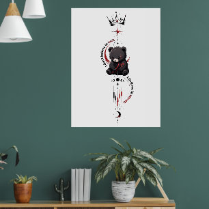 I Believe in Myself Dark Bear Trader Symbol Design Poster