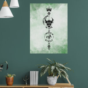 I Believe in Myself Green Watercolor Trader Symbol Poster