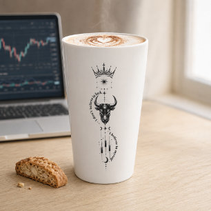 I Believe in Myself Minimal Trader Symbol Design Latte Mug