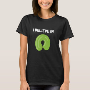 I Believe in Neck Pillows U-Shaped Round Cushion E T-Shirt