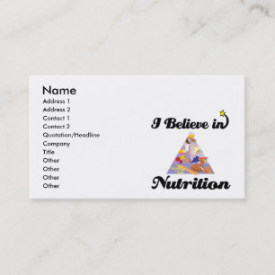 i believe in nutrition business card