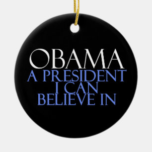 I Believe In Obama Ceramic Tree Decoration
