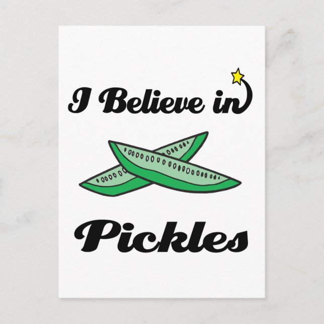 i believe in pickles postcard (Front)