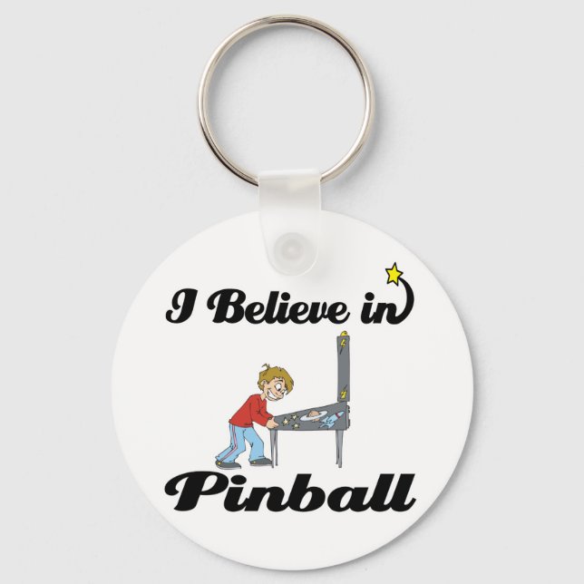 i believe in pinball key ring (Front)