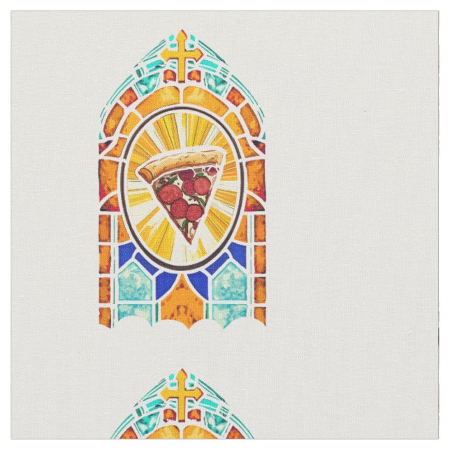 I believe in pizza fabric (Close Up)