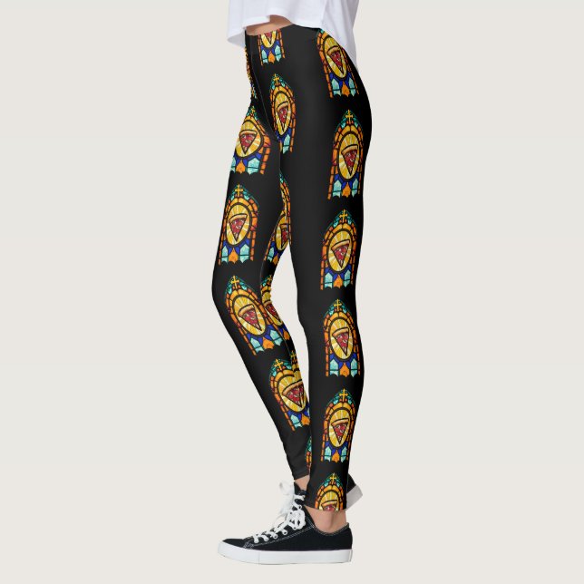 I believe in pizza leggings (Left)
