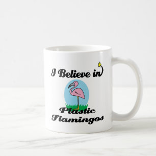 i believe in plastic flamingos coffee mug
