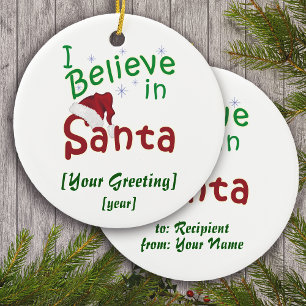 I Believe in Santa Christmas Ceramic Tree Decoration