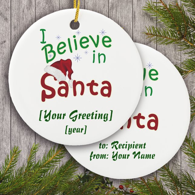 I Believe in Santa Christmas Ceramic Tree Decoration (Creator Uploaded)