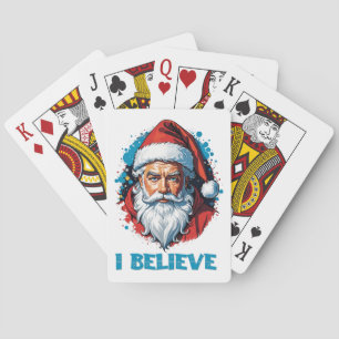 I Believe in Santa Claus Graffiti Style Design Playing Cards