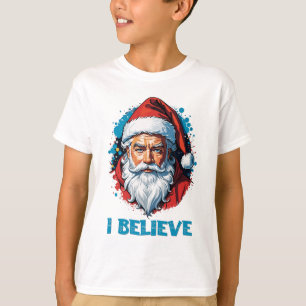 I Believe in Santa Claus Graffiti Style Design T-Shirt