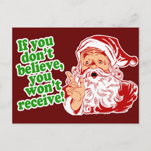 I Believe in Santa Claus Holiday Postcard