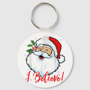 I Believe In Santa Claus T-Shirt Funny Christmas H Key Ring
