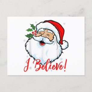 I Believe In Santa Claus T-Shirt Funny Christmas H Postcard