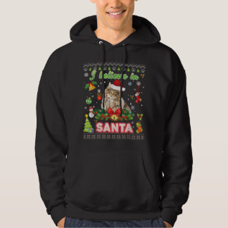 I Believe In Santa Norwegian Forest Cat Christmas  Hoodie