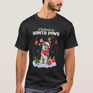 I Believe In Santa Paws Alaskan Malamutes Gift T-Shirt