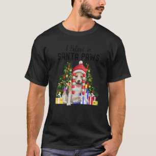 I Believe In Santa Paws Cute Christmas Beagle Pup T-Shirt