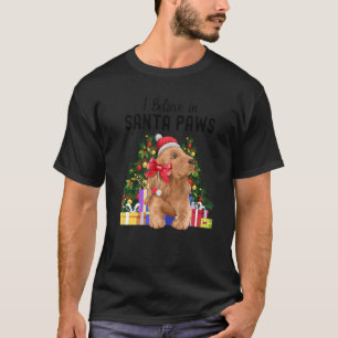 I Believe In Santa Paws  Cute Cocker Spaniel Chris T-Shirt