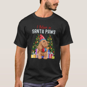 I Believe In Santa Paws Cute Cocker Spaniel Chris T-Shirt