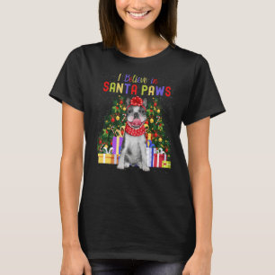 I Believe In Santa Paws Cute French Bulldog Chris T-Shirt