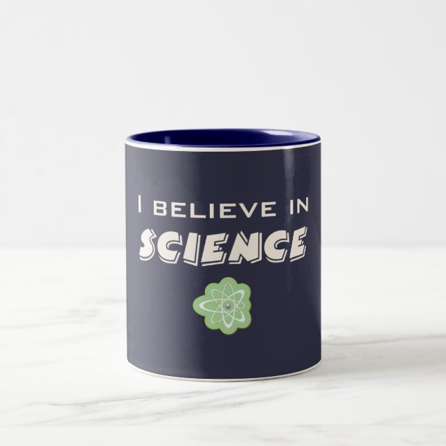I Believe In Science Two-Tone Coffee Mug (Center)
