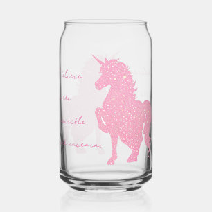 I believe in the invisible pink unicorn. can glass