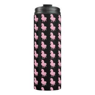 I believe in the invisible pink unicorn. thermal tumbler