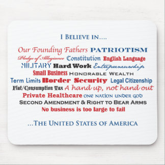I Believe in the United States Mouse Mat