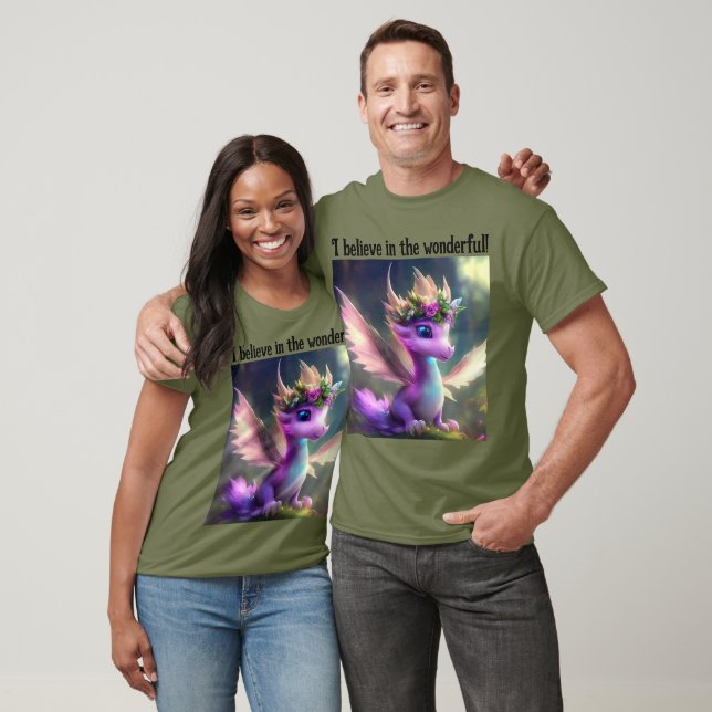 I Believe in the Wonderful! (Purple Fairy Dragon) T-Shirt (Unisex)