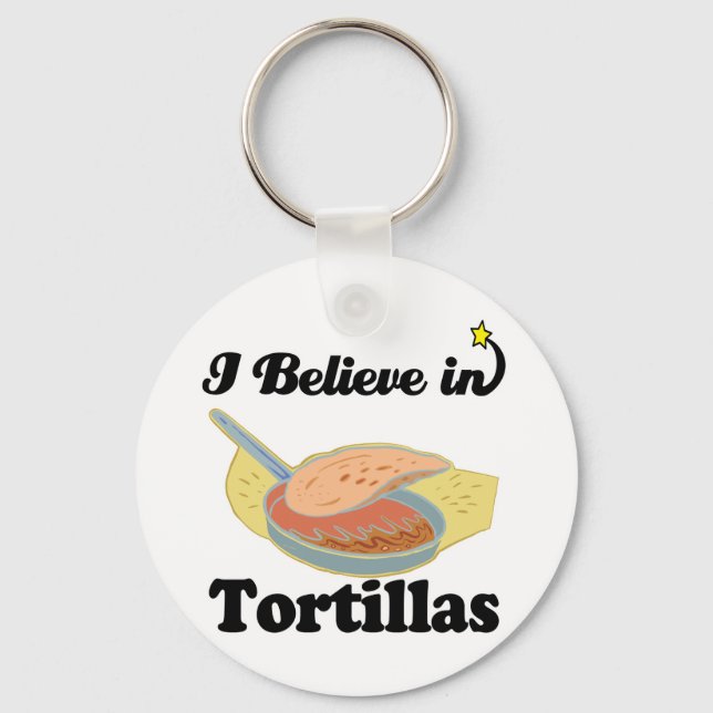 i believe in tortillas key ring (Front)