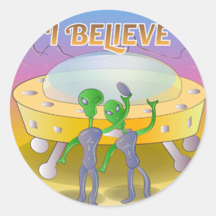 I Believe in UFO Sticker
