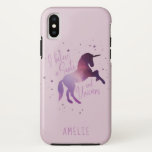 I believe in unicorns and santa galaxy Christmas iPhone X Case<br><div class="desc">I believe in unicorns and santa galaxy Christmas design.</div>