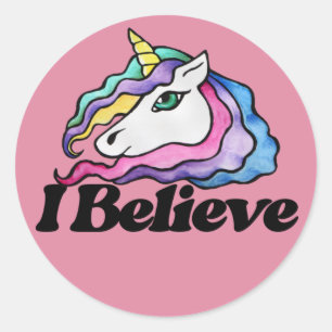 I Believe in Unicorns Classic Round Sticker