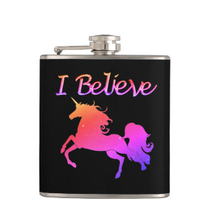 I Believe in Unicorns Hip Flask