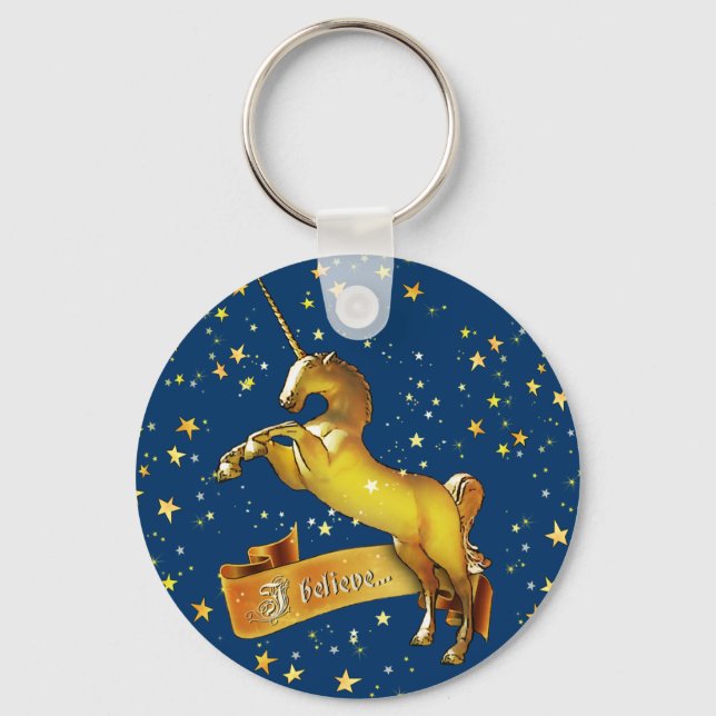 I believe in Unicorns Key Ring (Front)