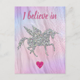 I Believe in Unicorns Postcard