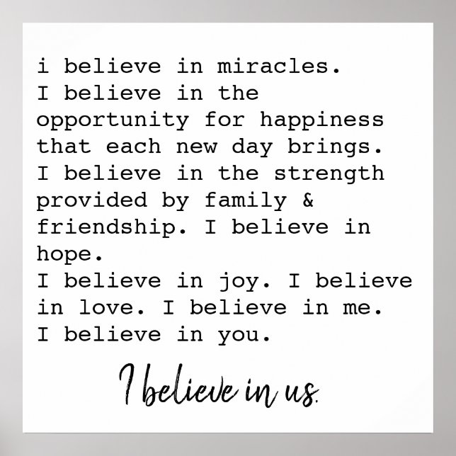 i believe in us poster (Front)