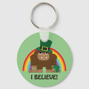 I Believe! Leprechaun Bigfoot Key Ring