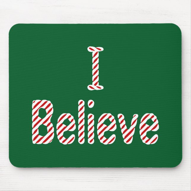 I Believe ~ Merry Christmas Santa Mouse Mat (Front)