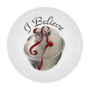 I Believe Reindeer Bell Cutting Board