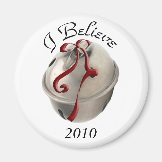 I Believe Reindeer Bell Magnet (Front)