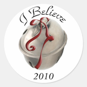 I Believe Reindeer Bell Stickers