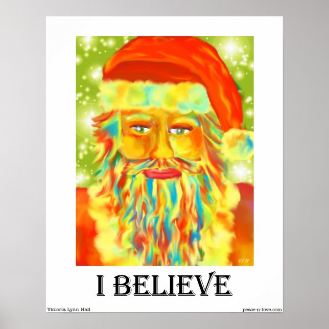 "I Believe" Santa Art Print (Front)