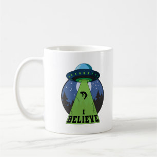 i Believe UFO Flying Saucers Alien Ufologist Funny Coffee Mug