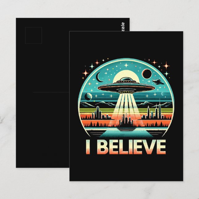 I believe - UFO Postcard (Front/Back)