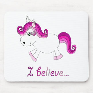 I believe unicorn - pink mouse mat