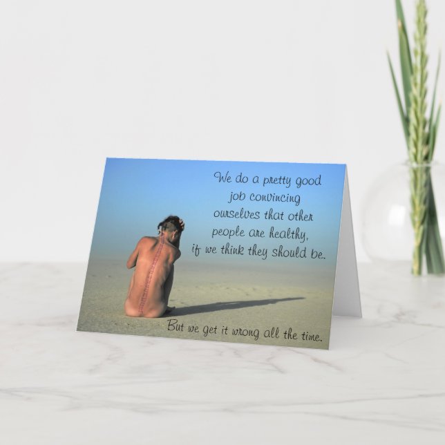 "I believe you" Chronic Disease validation card (Front)